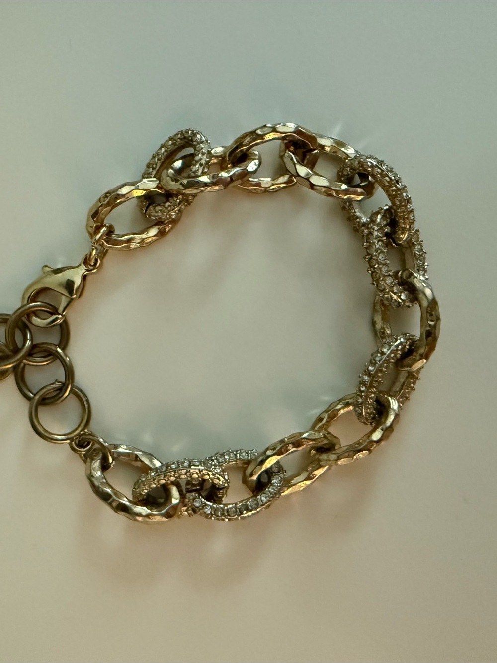 Stella & Dot Gold Pave Link Bracelet
